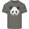 A Panda Bear Face Kids T-Shirt Childrens Charcoal