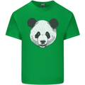 A Panda Bear Face Kids T-Shirt Childrens Irish Green