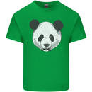 A Panda Bear Face Kids T-Shirt Childrens Irish Green