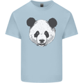 A Panda Bear Face Kids T-Shirt Childrens Light Blue