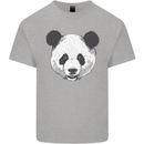A Panda Bear Face Kids T-Shirt Childrens Sports Grey