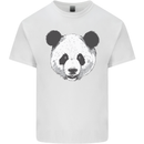 A Panda Bear Face Kids T-Shirt Childrens White