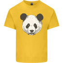 A Panda Bear Face Kids T-Shirt Childrens Yellow