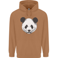 A Panda Bear Face Mens 80% Cotton Hoodie Caramel Latte