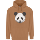 A Panda Bear Face Mens 80% Cotton Hoodie Caramel Latte