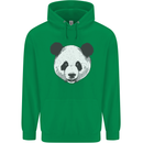 A Panda Bear Face Mens 80% Cotton Hoodie Irish Green