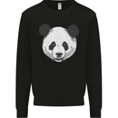 A Panda Bear Face Mens Sweatshirt Jumper Black
