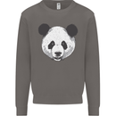 A Panda Bear Face Mens Sweatshirt Jumper Charcoal
