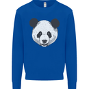A Panda Bear Face Mens Sweatshirt Jumper Royal Blue