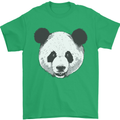 A Panda Bear Face Mens T-Shirt Cotton Gildan Irish Green