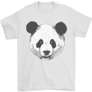 A Panda Bear Face Mens T-Shirt Cotton Gildan White