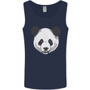 A Panda Bear Face Mens Vest Tank Top Navy Blue