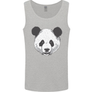 A Panda Bear Face Mens Vest Tank Top Sports Grey