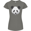 A Panda Bear Face Womens Petite Cut T-Shirt Charcoal