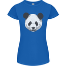 A Panda Bear Face Womens Petite Cut T-Shirt Royal Blue