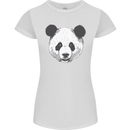 A Panda Bear Face Womens Petite Cut T-Shirt White