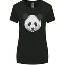 A Panda Bear Face Womens Wider Cut T-Shirt Black