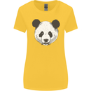A Panda Bear Face Womens Wider Cut T-Shirt Yellow