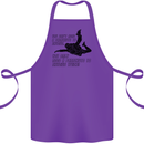 A Parachute to Skydive Twice Skydiver Funny Cotton Apron 100% Organic Purple