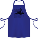 A Parachute to Skydive Twice Skydiver Funny Cotton Apron 100% Organic Royal Blue