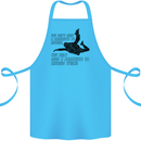 A Parachute to Skydive Twice Skydiver Funny Cotton Apron 100% Organic Turquoise