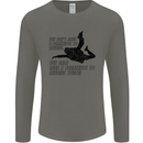 A Parachute to Skydive Twice Skydiver Funny Mens Long Sleeve T-Shirt Charcoal