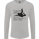 A Parachute to Skydive Twice Skydiver Funny Mens Long Sleeve T-Shirt Sports Grey