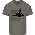 A Parachute to Skydive Twice Skydiver Funny Mens V-Neck Cotton T-Shirt Charcoal