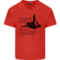 A Parachute to Skydive Twice Skydiver Funny Mens V-Neck Cotton T-Shirt Red