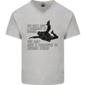 A Parachute to Skydive Twice Skydiver Funny Mens V-Neck Cotton T-Shirt Sports Grey