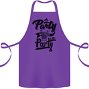 A Party Without Beer Alcohol Funny Beer Gin Cotton Apron 100% Organic Purple