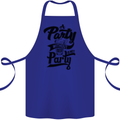 A Party Without Beer Alcohol Funny Beer Gin Cotton Apron 100% Organic Royal Blue