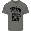 A Party Without Beer Alcohol Funny Beer Gin Mens Cotton T-Shirt Tee Top Charcoal