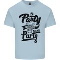 A Party Without Beer Alcohol Funny Beer Gin Mens Cotton T-Shirt Tee Top Light Blue