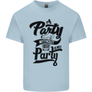 A Party Without Beer Alcohol Funny Beer Gin Mens Cotton T-Shirt Tee Top Light Blue