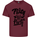 A Party Without Beer Alcohol Funny Beer Gin Mens Cotton T-Shirt Tee Top Maroon