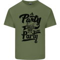 A Party Without Beer Alcohol Funny Beer Gin Mens Cotton T-Shirt Tee Top Military Green