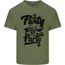 A Party Without Beer Alcohol Funny Beer Gin Mens Cotton T-Shirt Tee Top Military Green