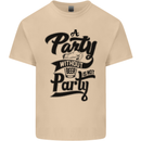 A Party Without Beer Alcohol Funny Beer Gin Mens Cotton T-Shirt Tee Top Sand