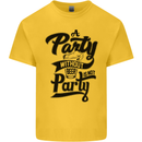 A Party Without Beer Alcohol Funny Beer Gin Mens Cotton T-Shirt Tee Top Yellow