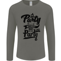 A Party Without Beer Alcohol Funny Beer Gin Mens Long Sleeve T-Shirt Charcoal