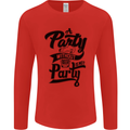 A Party Without Beer Alcohol Funny Beer Gin Mens Long Sleeve T-Shirt Red
