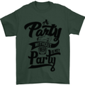 A Party Without Beer Alcohol Funny Beer Gin Mens T-Shirt Cotton Gildan Forest Green