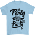 A Party Without Beer Alcohol Funny Beer Gin Mens T-Shirt Cotton Gildan Light Blue