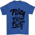 A Party Without Beer Alcohol Funny Beer Gin Mens T-Shirt Cotton Gildan Royal Blue
