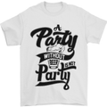 A Party Without Beer Alcohol Funny Beer Gin Mens T-Shirt Cotton Gildan White