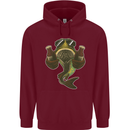 A Pike Fish With Beer Fishing Fisherman Childrens Kids Hoodie Maroon