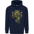 A Pike Fish With Beer Fishing Fisherman Childrens Kids Hoodie Navy Blue