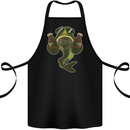 A Pike Fish With Beer Fishing Fisherman Cotton Apron 100% Organic Black