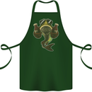 A Pike Fish With Beer Fishing Fisherman Cotton Apron 100% Organic Forest Green